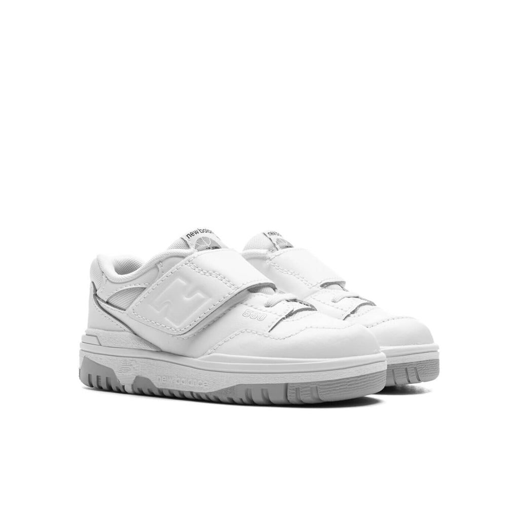 New Balance 550 Bungee Lace with Top Strap (TD) - White