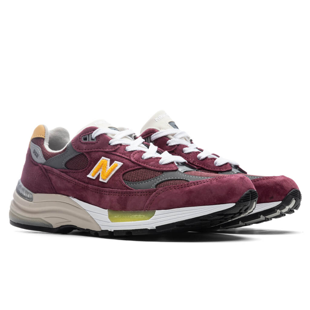 New Balance 992 - Burgundy/Gold