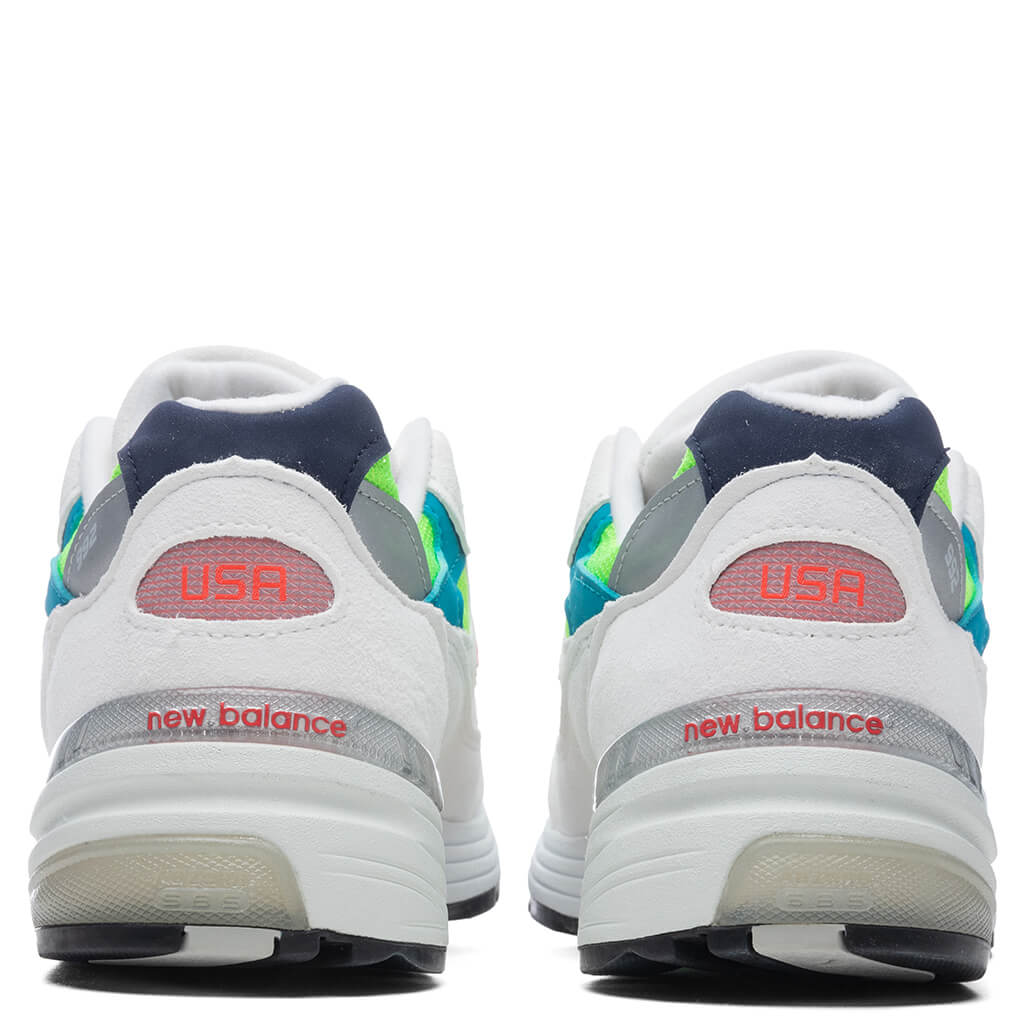 New Balance 992 - White/Yellow/Blue