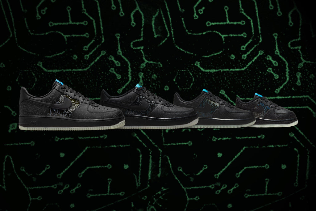 Nike Air Force 1 '07 - Black/Light Blue Fury