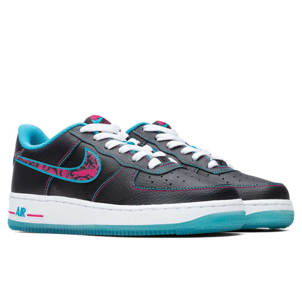 Nike Air Force 1 LV8 1 (GS) - Black/Light Blue Fury