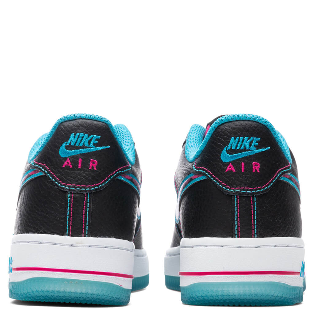Nike Air Force 1 LV8 1 (GS) - Black/Light Blue Fury