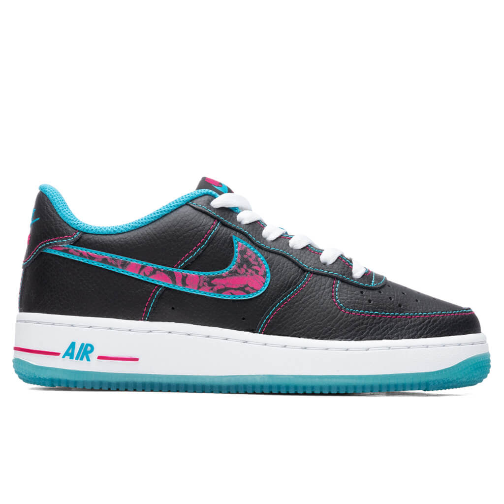 Nike Air Force 1 LV8 1 (GS) - Black/Light Blue Fury