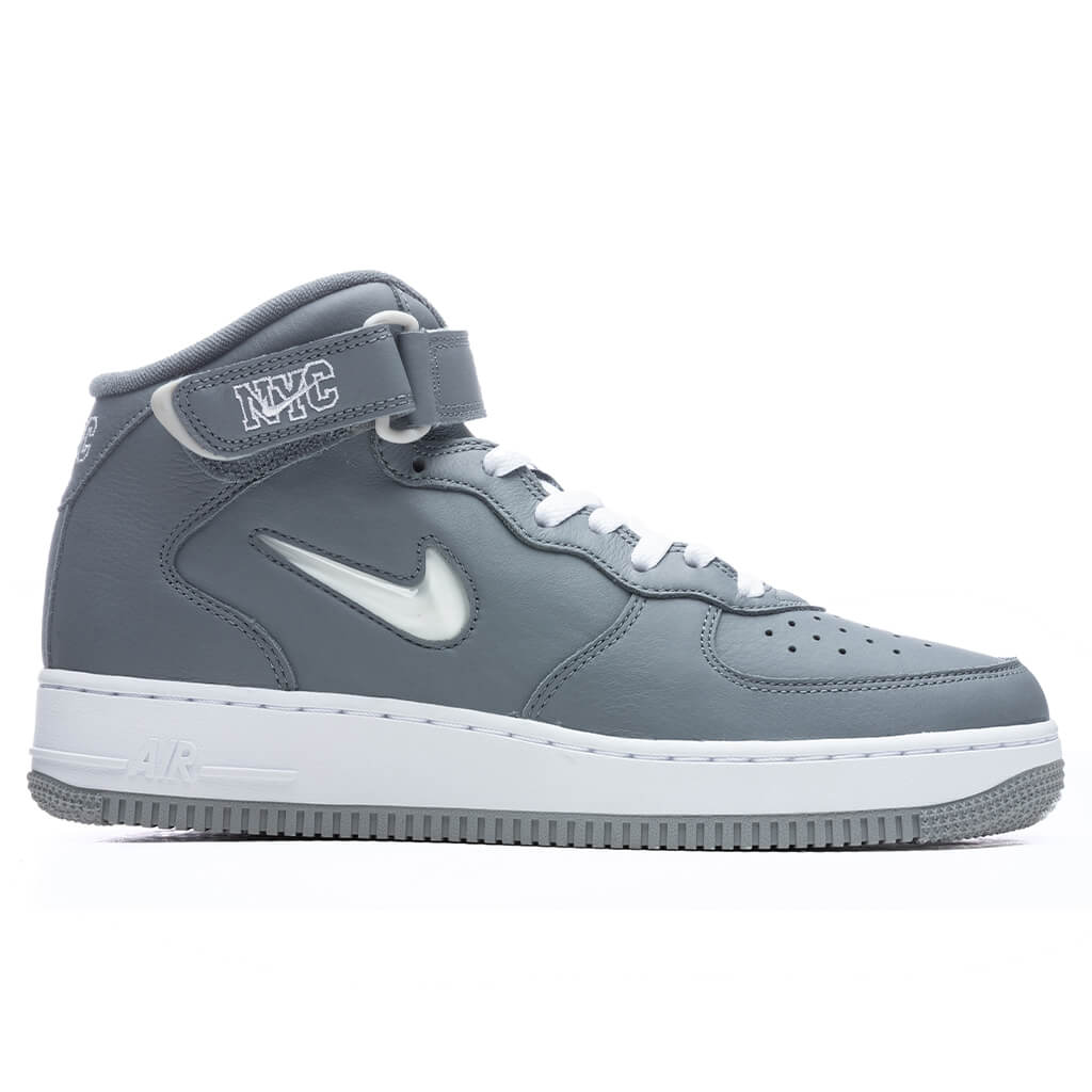 Nike Air Force 1 Mid Jewel 'NYC Cool Grey' - Cool Grey/Metallic Silver