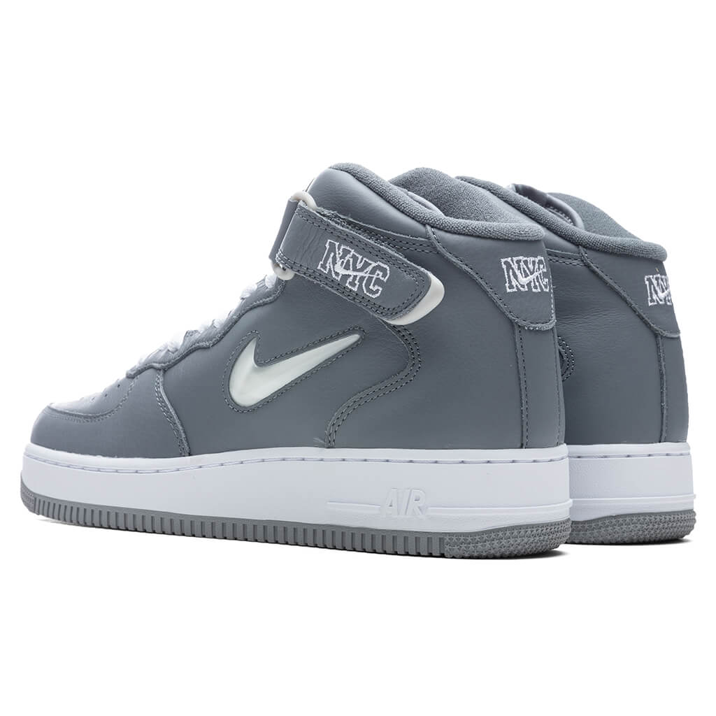 Nike Air Force 1 Mid Jewel 'NYC Cool Grey' - Cool Grey/Metallic Silver