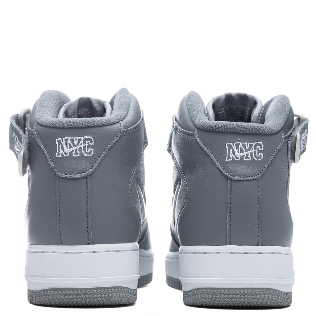Nike Air Force 1 Mid Jewel 'NYC Cool Grey' - Cool Grey/Metallic Silver