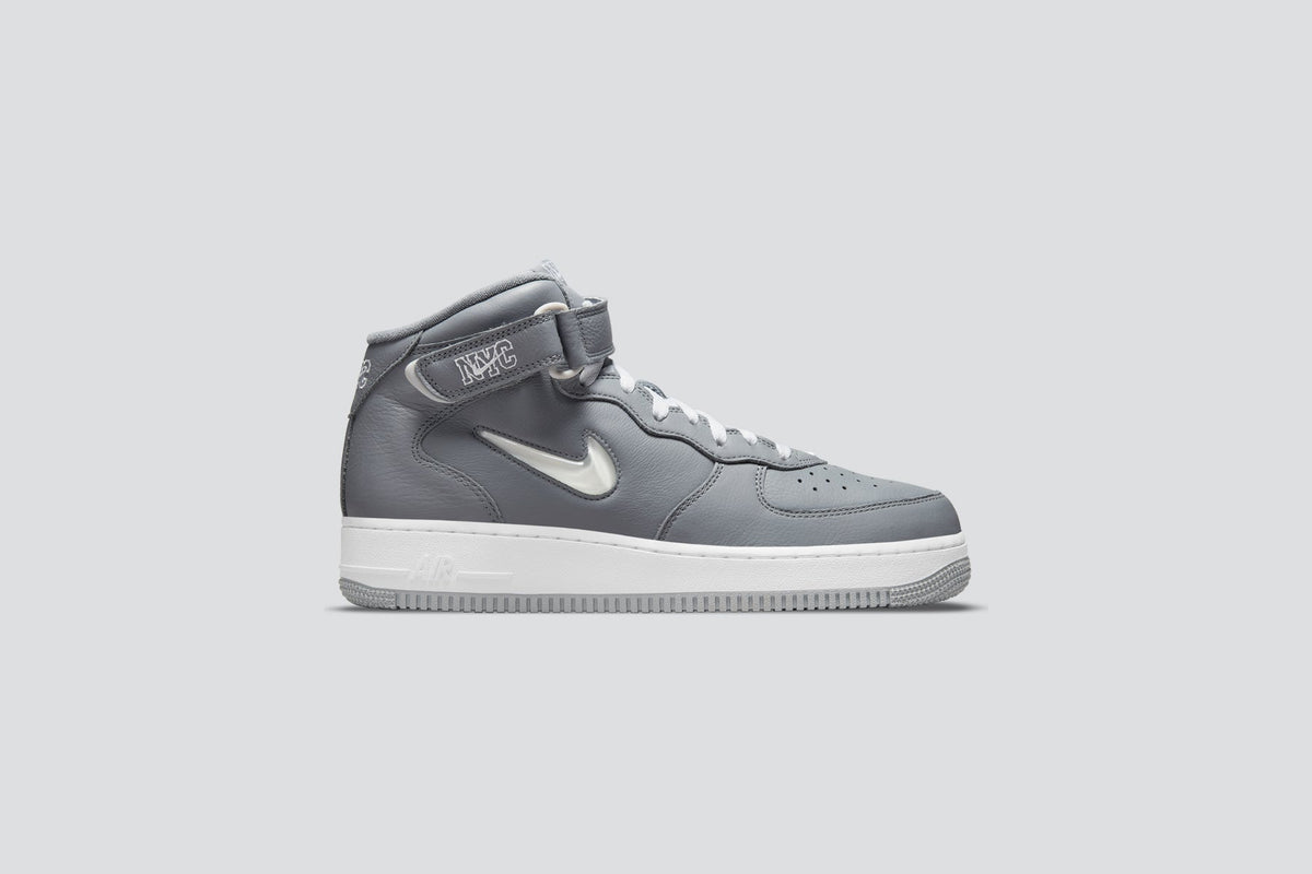 Nike Air Force 1 Mid Jewel 'NYC Cool Grey' - Cool Grey/Metallic Silver