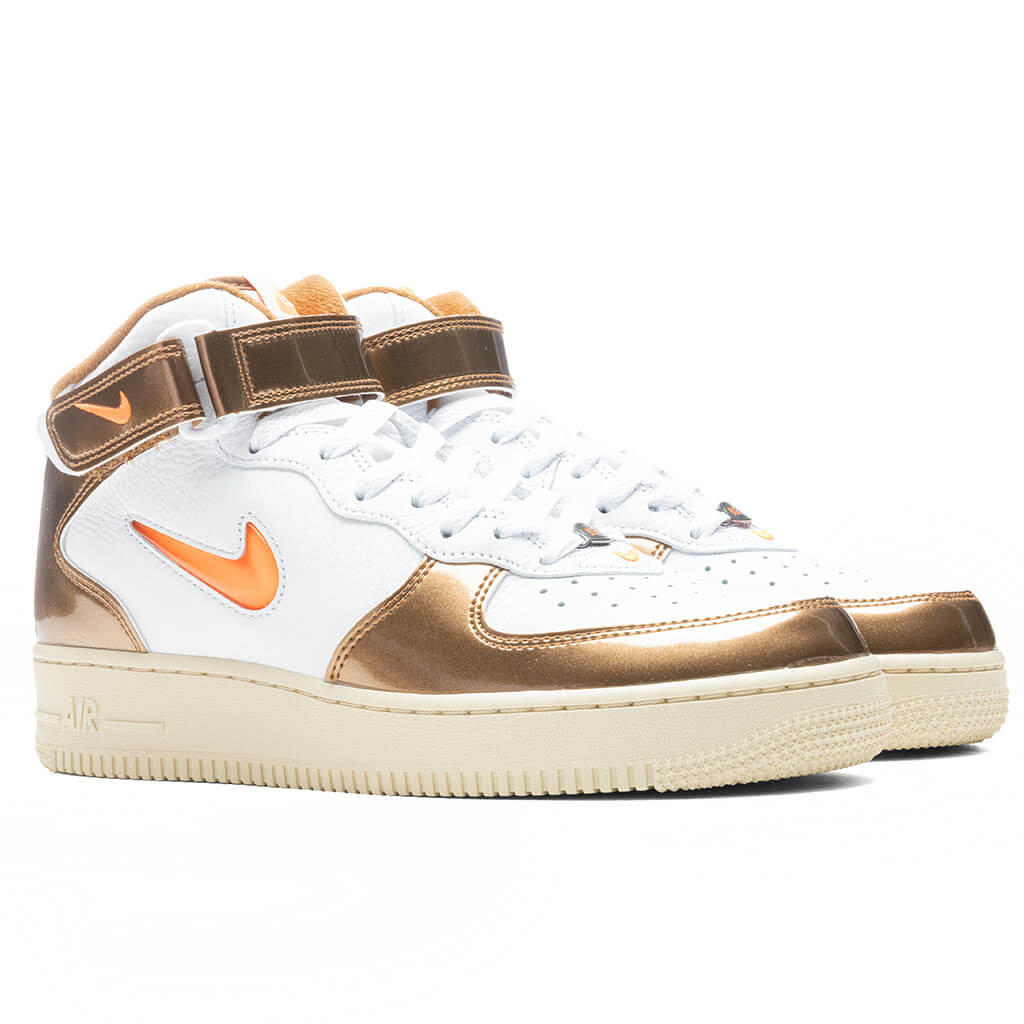 Nike Air Force 1 Mid QS "Ale Brown" - White/Total Orange/Ale Brown