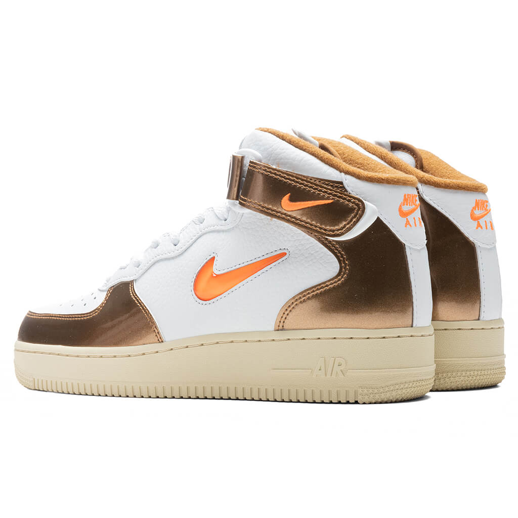 Nike Air Force 1 Mid QS "Ale Brown" - White/Total Orange/Ale Brown