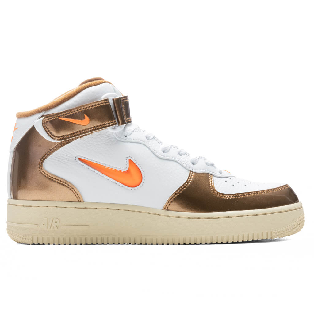 Nike Air Force 1 Mid QS "Ale Brown" - White/Total Orange/Ale Brown