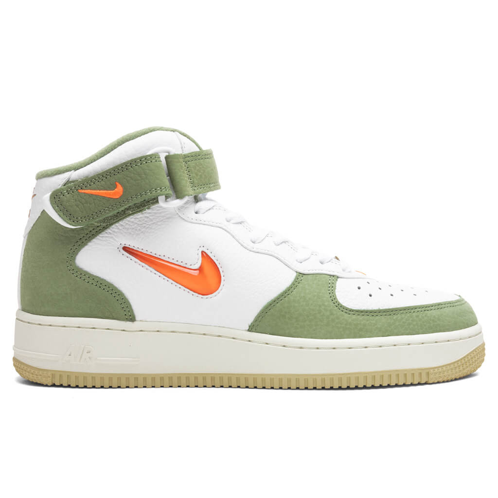 Nike Air Force 1 Mid QS - White/Total Orange/Oil Green