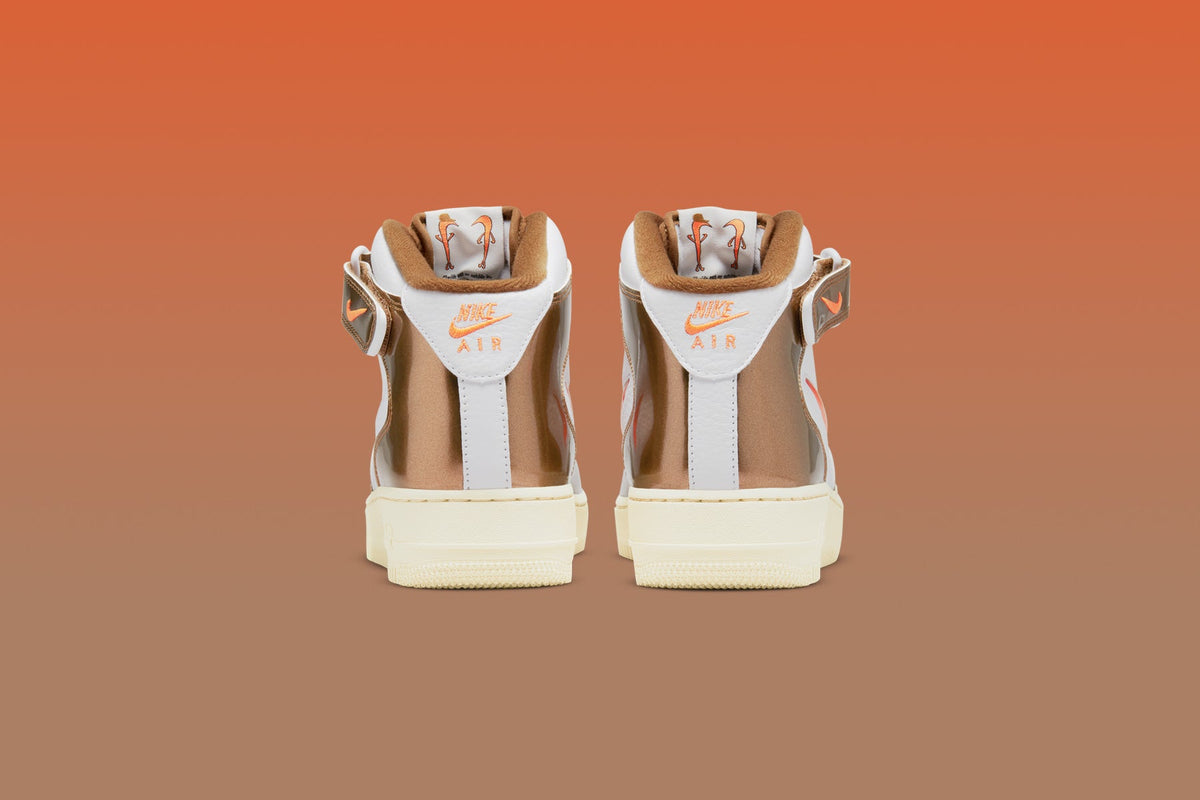 Nike Air Force 1 Mid QS "Ale Brown" - White/Total Orange/Ale Brown
