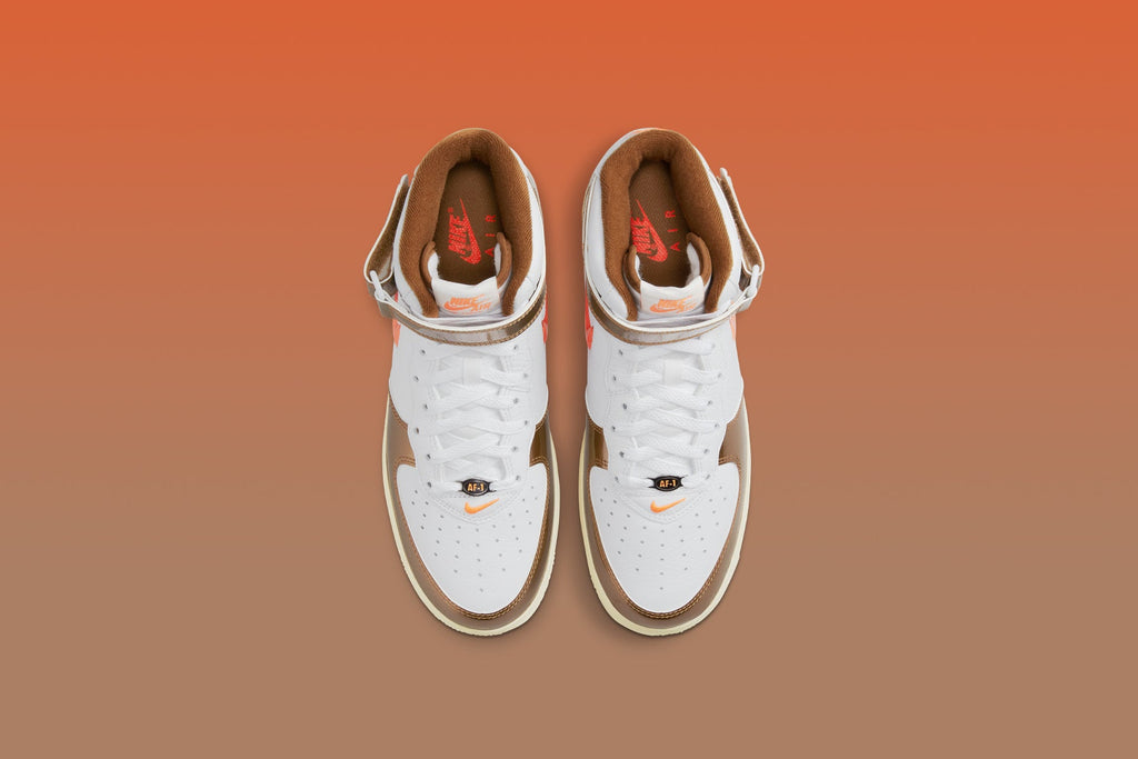 Nike Air Force 1 Mid QS "Ale Brown" - White/Total Orange/Ale Brown