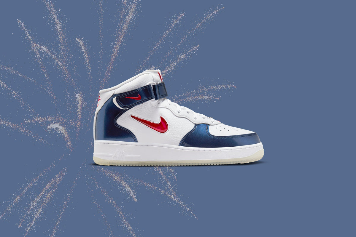 Nike Air Force 1 Mid QS "Independence Day" - White/University Red/Midnight Navy