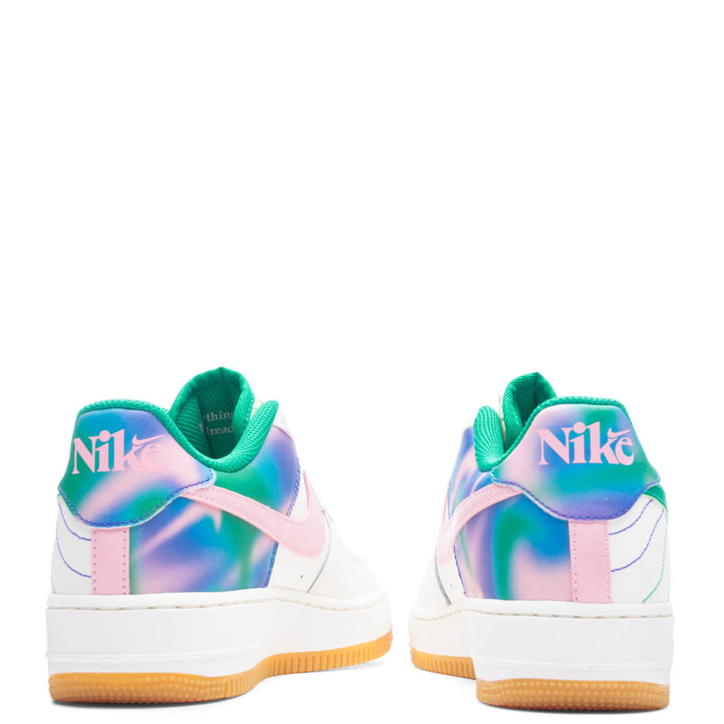 Nike Air Force 1 (GS) 'Heel Stich' - Sail/Stadium Green/Med Soft Pink