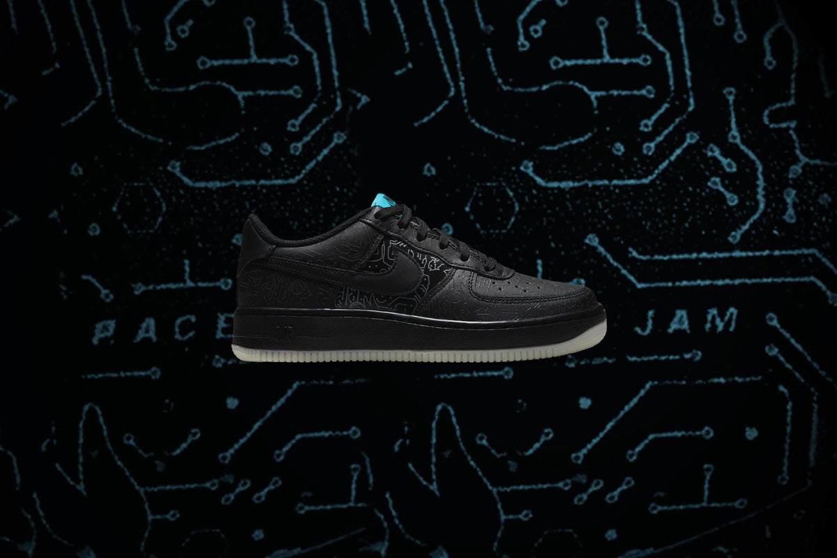Nike Air Force 1 '06 (GS) - Black/Light Blue Fury