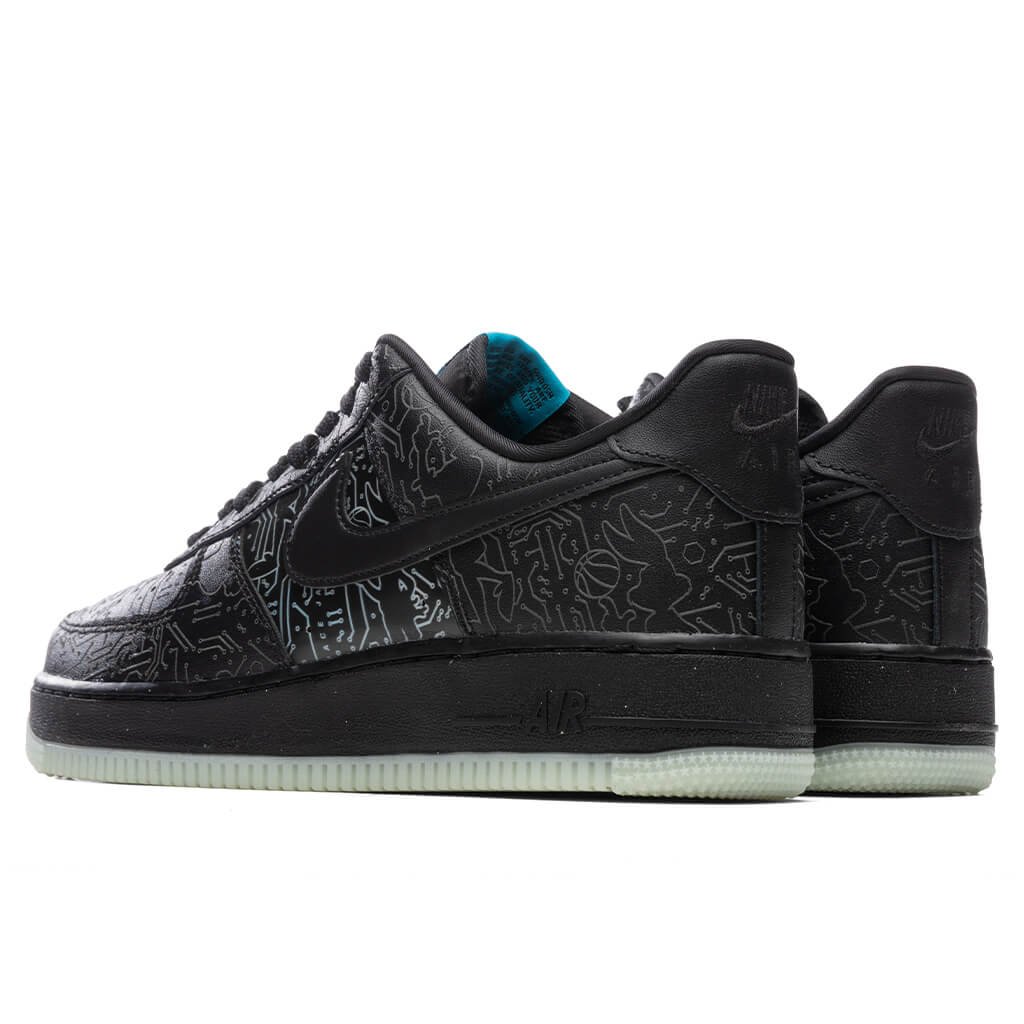 Nike Air Force 1 '07 - Black/Light Blue Fury
