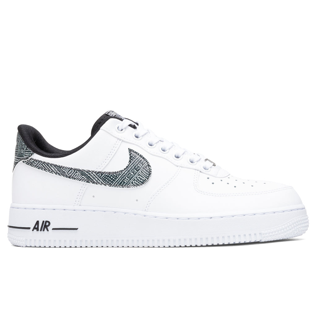 Nike Air Force 1 '07 "Fabric Swoosh" - White/Metallic Silver
