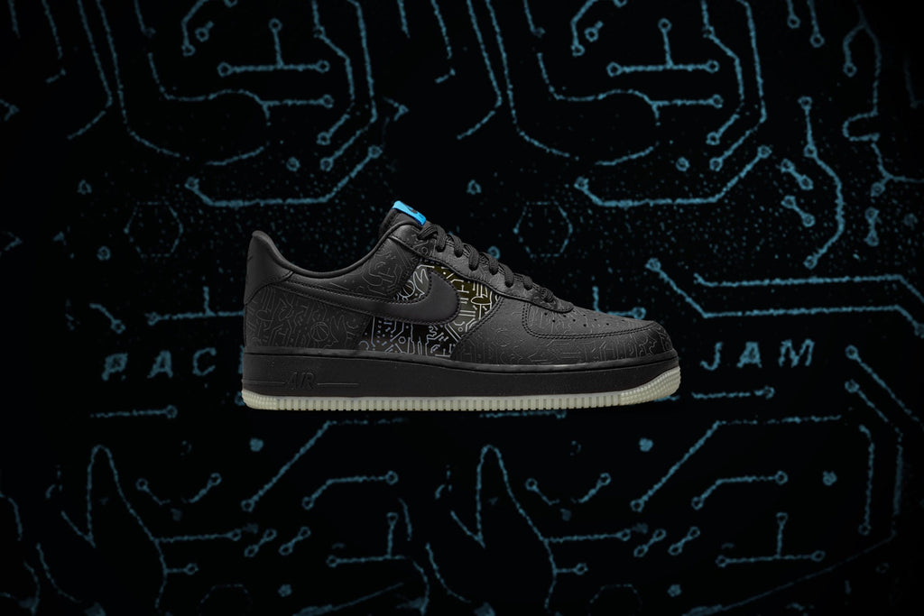 Nike Air Force 1 '07 - Black/Light Blue Fury