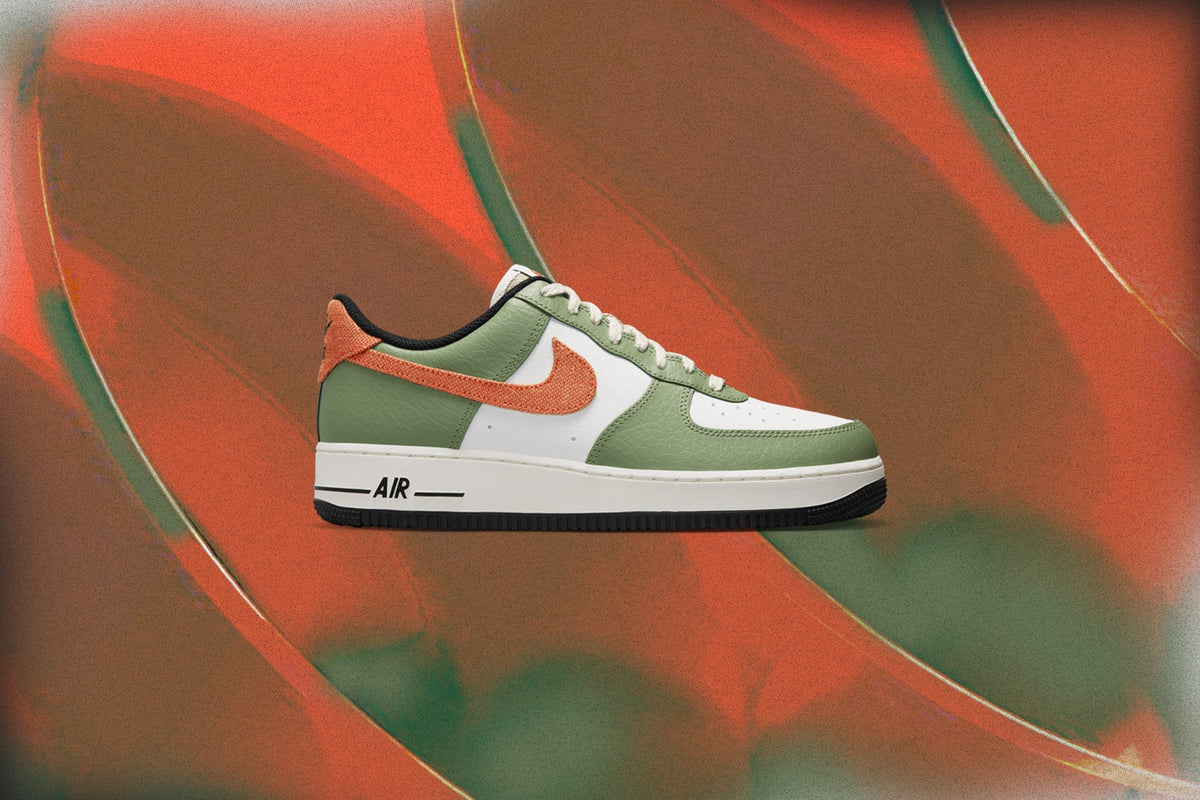 Nike Air Force 1 '07 Oil Green - Oil Green/Safety Orange/White
