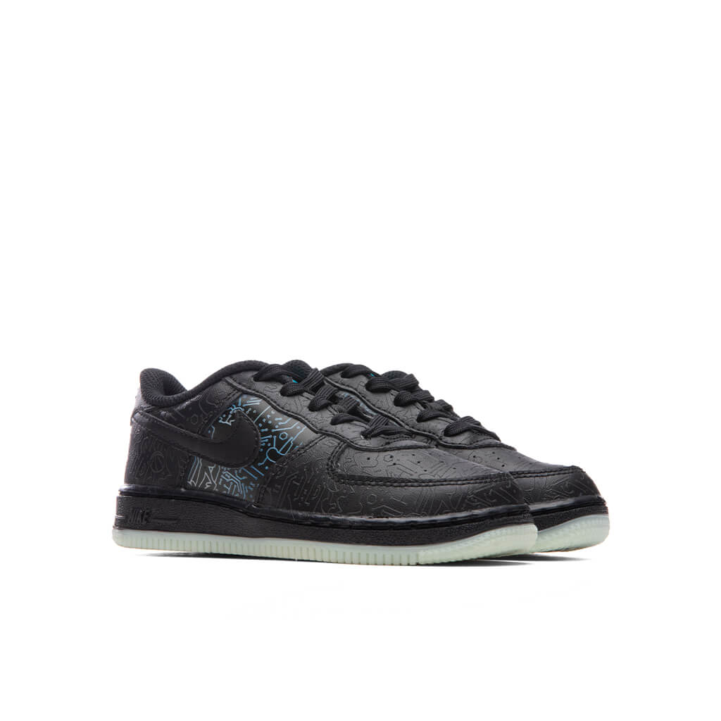 Nike Air Force 1 (TD) - Black/Light Blue Fury