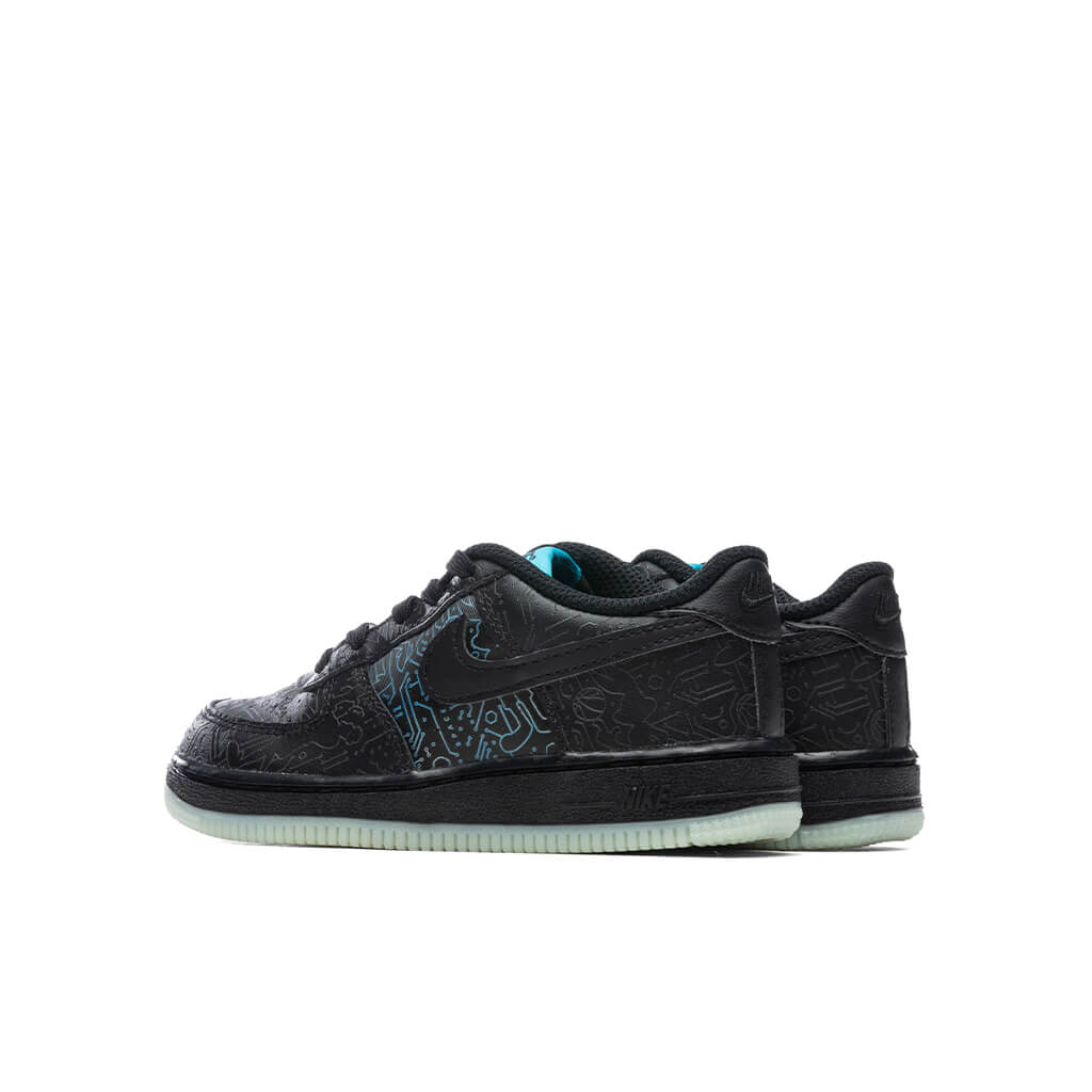 Nike Air Force 1 (TD) - Black/Light Blue Fury