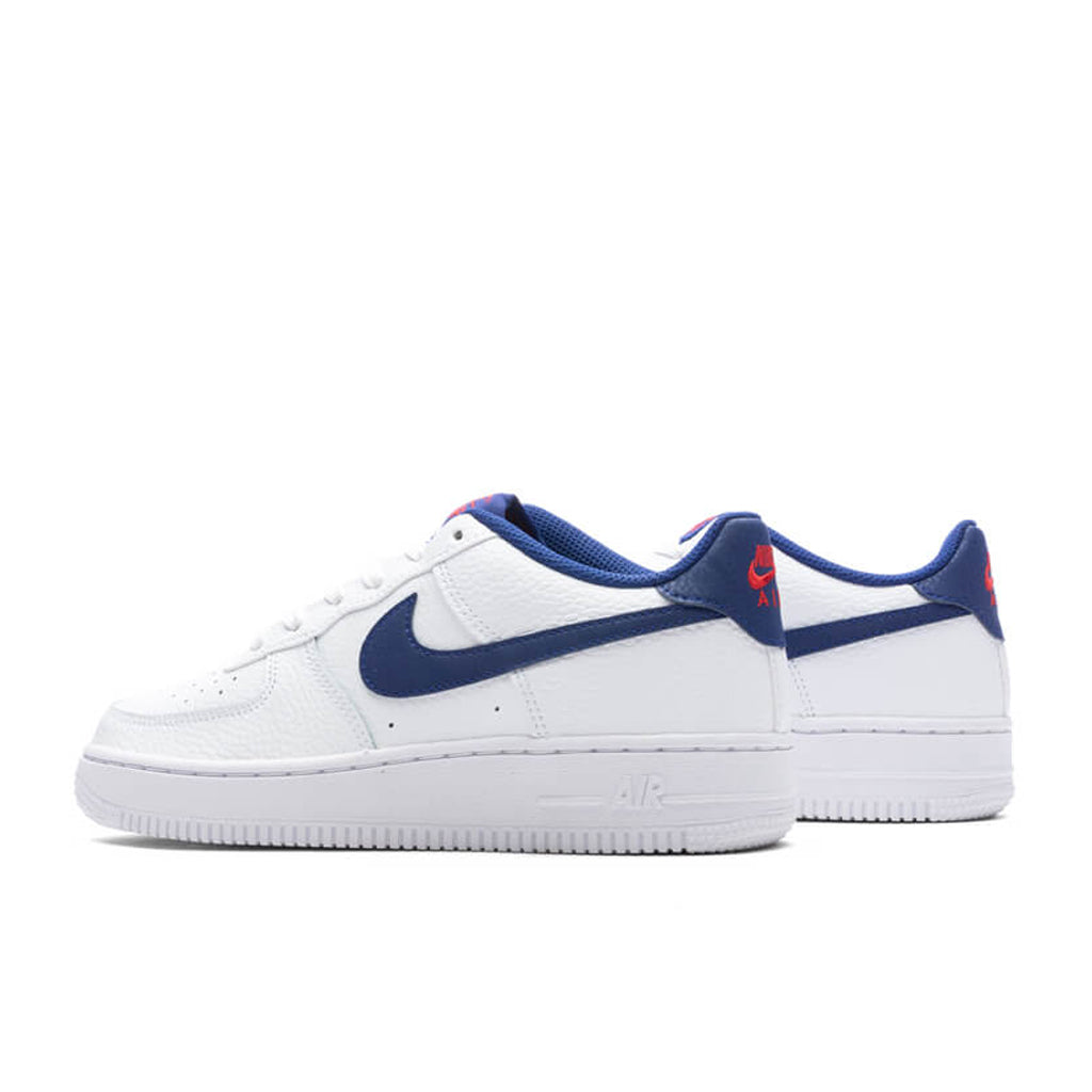 Nike Air Force 1 (GS) - White/Deep Royal Blue/University Red
