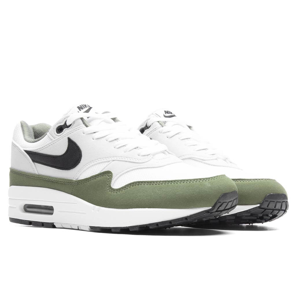 Nike Air Max 1 - White/Black/Medium Olive