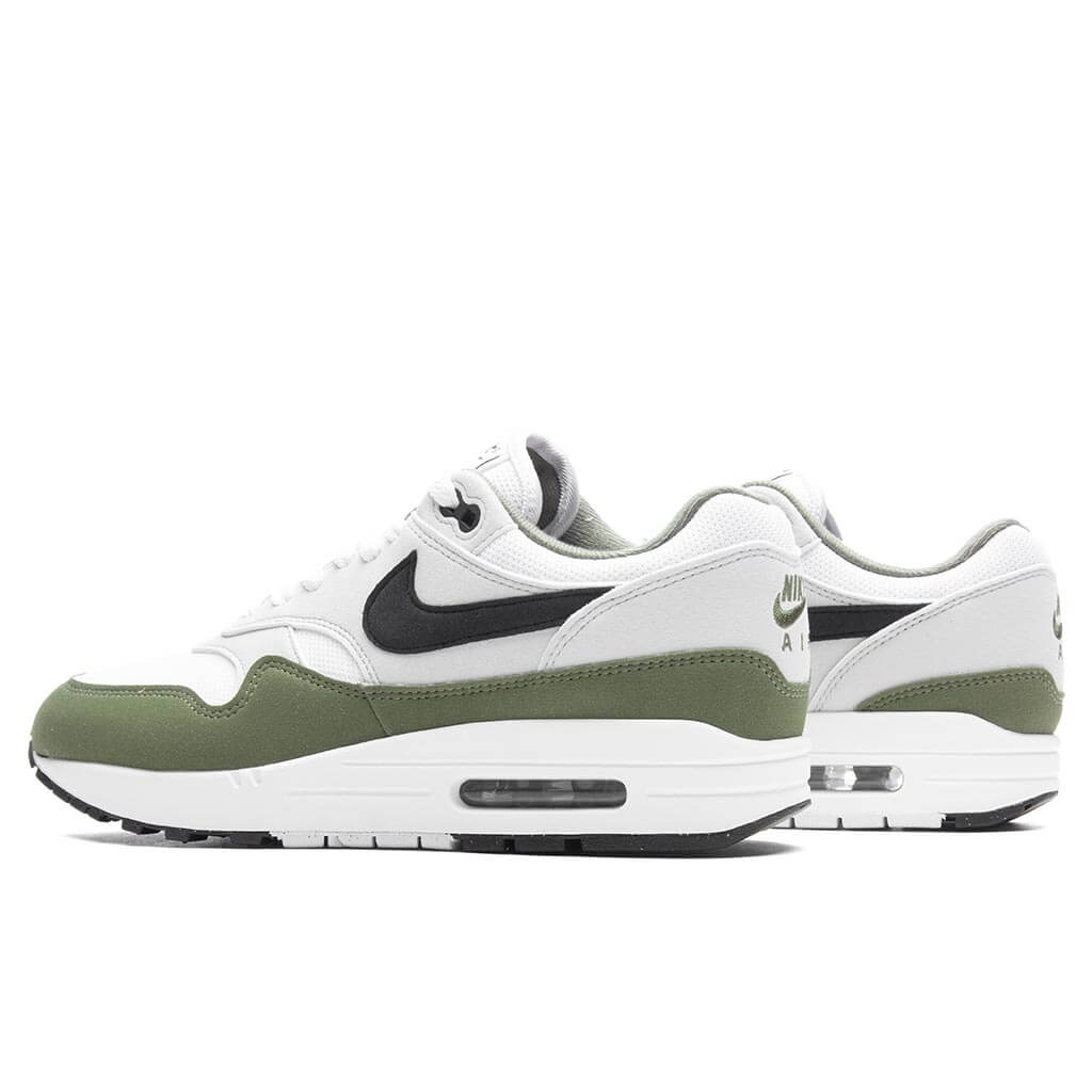 Nike Air Max 1 - White/Black/Medium Olive