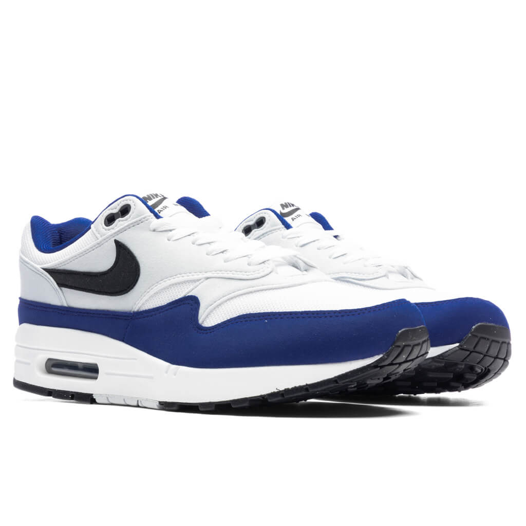 Nike Air Max 1 - White/Black/Deep Royal Blue