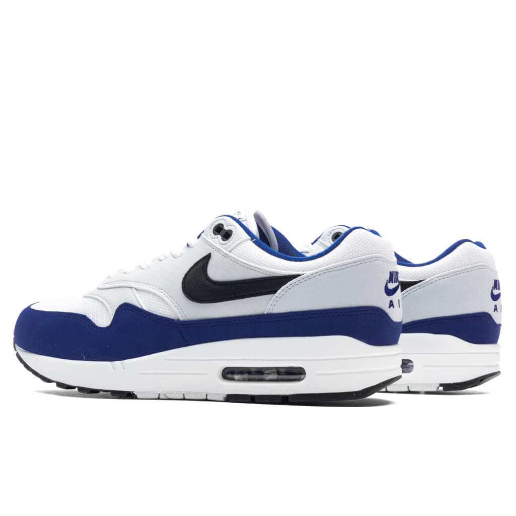 Nike Air Max 1 - White/Black/Deep Royal Blue