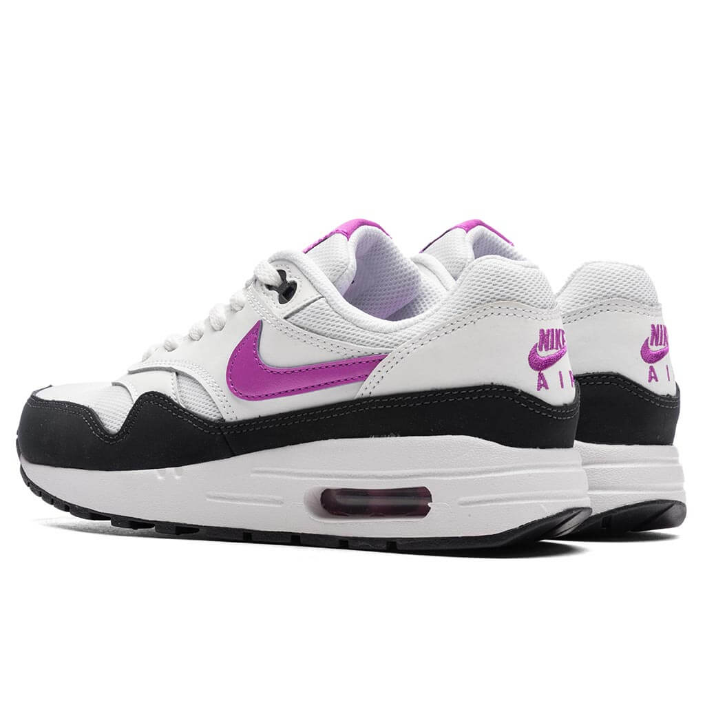 Nike Air Max 1 BG (GS) - White/Fuchsia Dream/Dark Obsidian