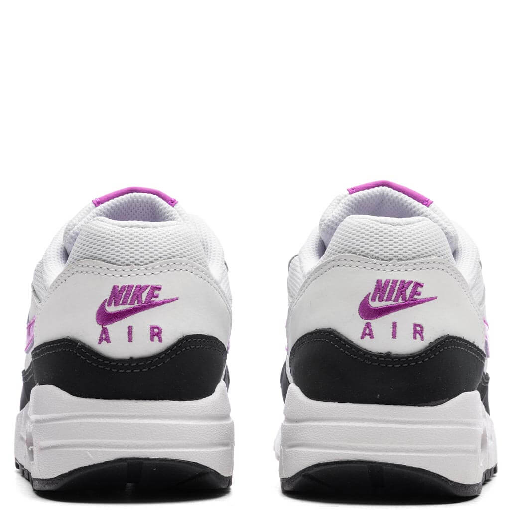 Nike Air Max 1 BG (GS) - White/Fuchsia Dream/Dark Obsidian