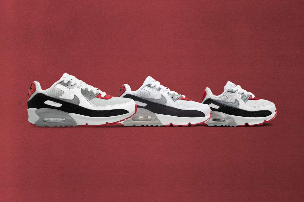 Nike Air Max 90 LTR (GS) - Photon Dust/Particle Grey/Varsity Red