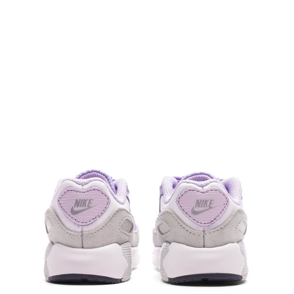 Nike Air Max 90 (TD) - White/Metallic Silver/Violet Frost