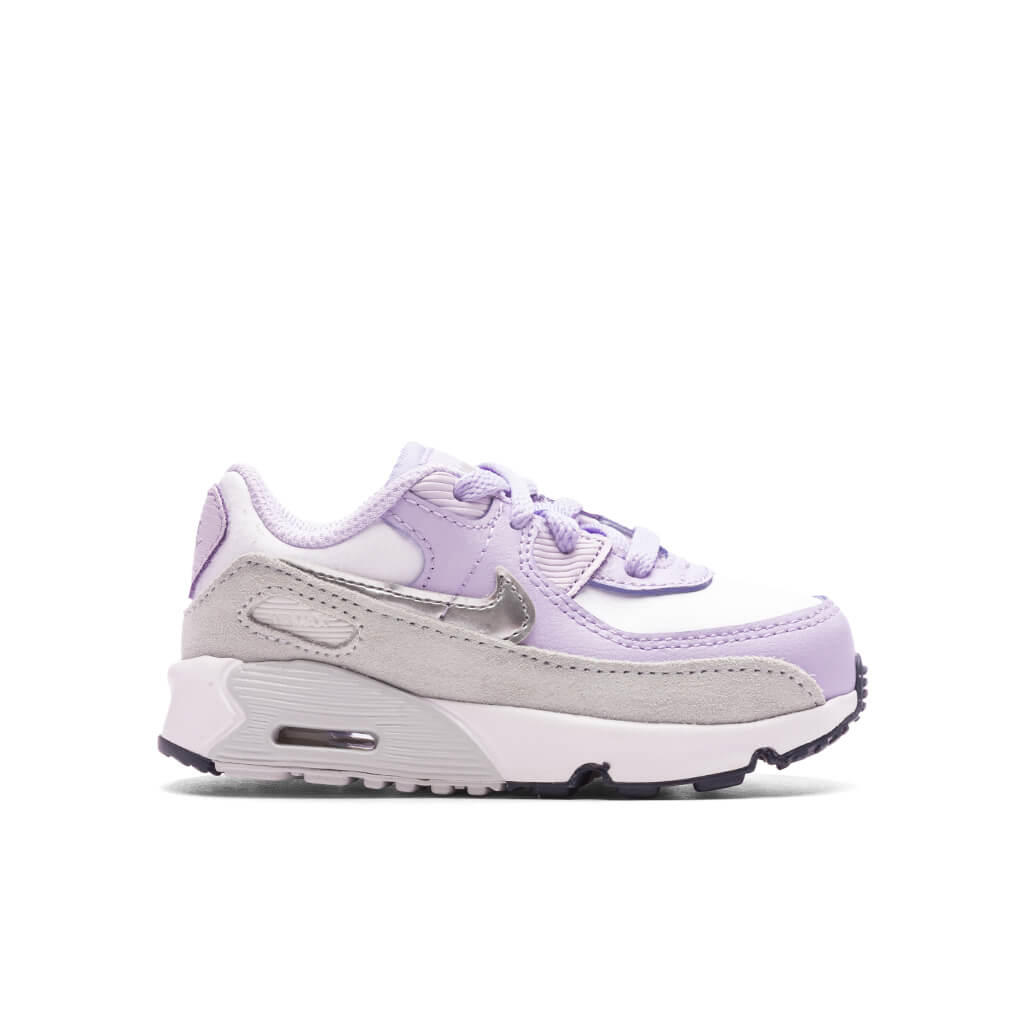 Nike Air Max 90 (TD) - White/Metallic Silver/Violet Frost