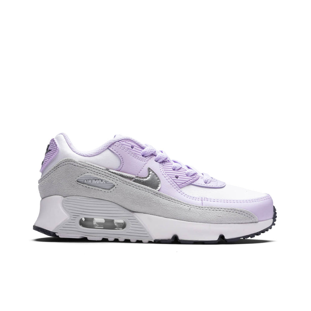 Nike Air Max 90 (PS) - White/Metallic Silver/Violet Frost