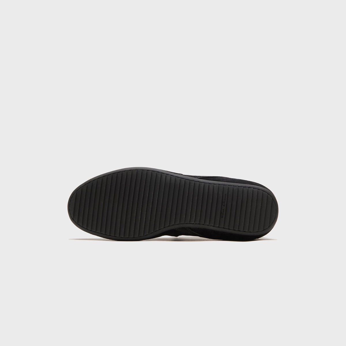 Rick Owens Minimal Suede Trimmed Sneaks - Black / Black / Black