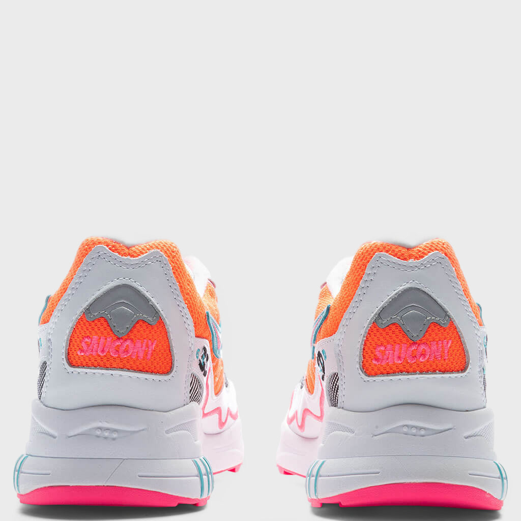 Saucony 3rd Grid Hurricane - White/Orange/Blue