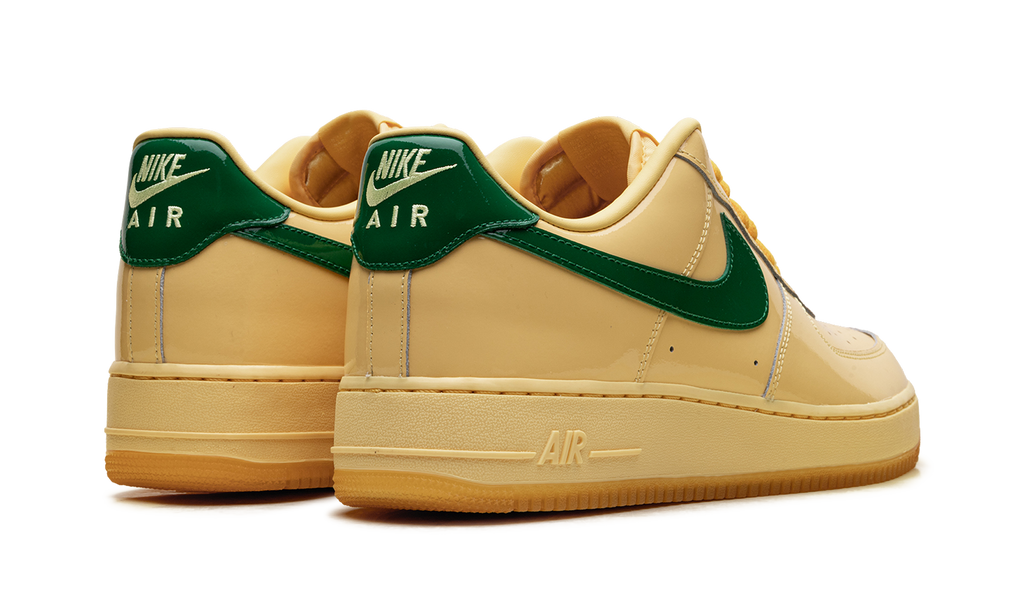 Nike Air Force 1 Low "Patent Leather Topaz Gold Pine Green" IO4489 700