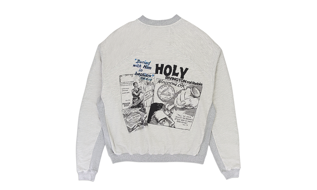 Rivington HEAVEN'S OK CREWNECK HOODED SWEATSHIRT "Grey" HEAVEN S OK CREWNECK