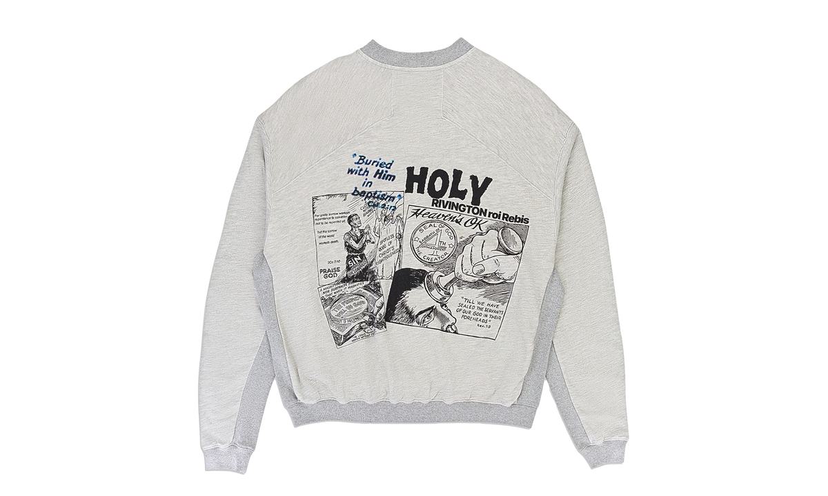 Rivington HEAVEN'S OK CREWNECK HOODED SWEATSHIRT "Grey" HEAVEN S OK CREWNECK
