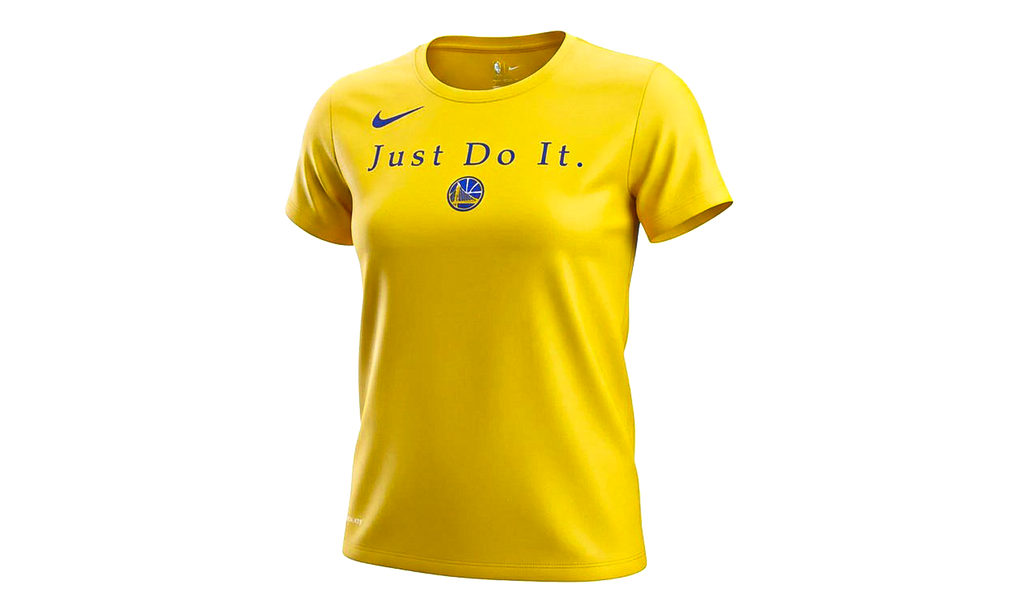 Nike NBA Golden State Warriors Just Do It T-Shirt WMNS "Yellow" AQ6037 728