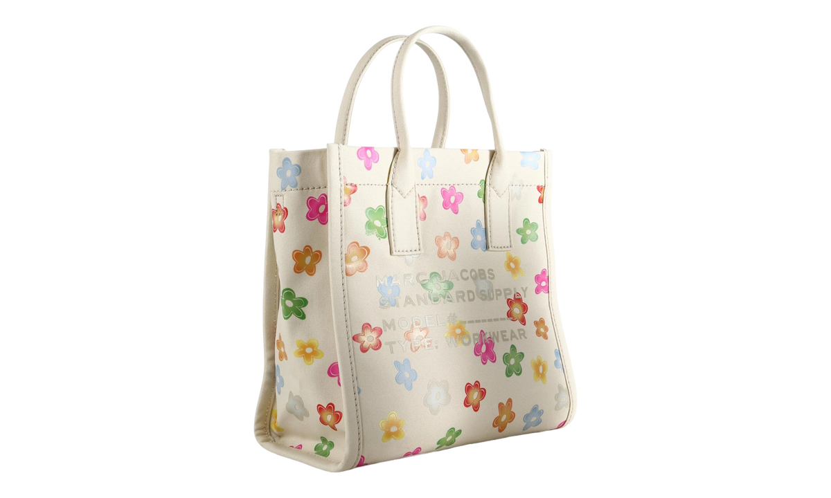 Marc Jacobs Medium Tote Wild Daisy Canvas Standard Supply Bag "White" 4P6HTT019H02 101