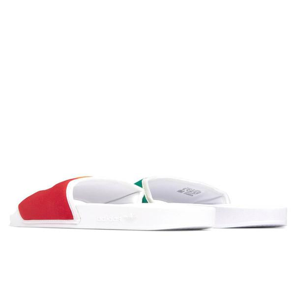 Adidas Originals Adilette 'Pride' - Flat White/Orange/Scarlet