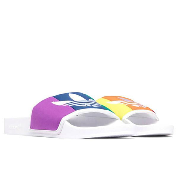 Adidas Originals Adilette 'Pride' - Flat White/Orange/Scarlet