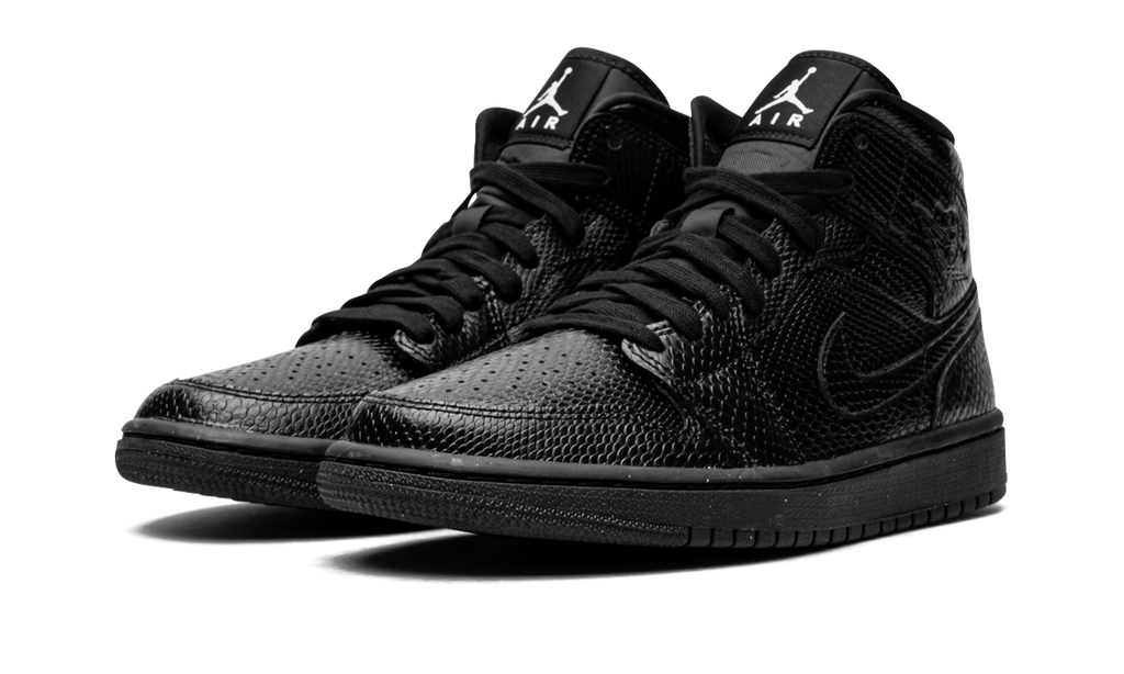 AIR JORDAN 1 MID WMNS "Black Snakeskin" BQ6472 010