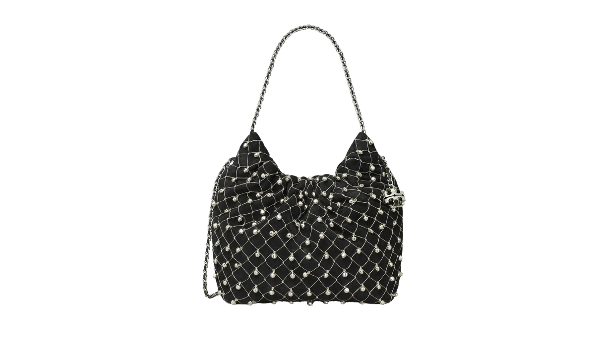Tory Burch Fleming Bell Mini Hobo Bag "Black" 178235 001