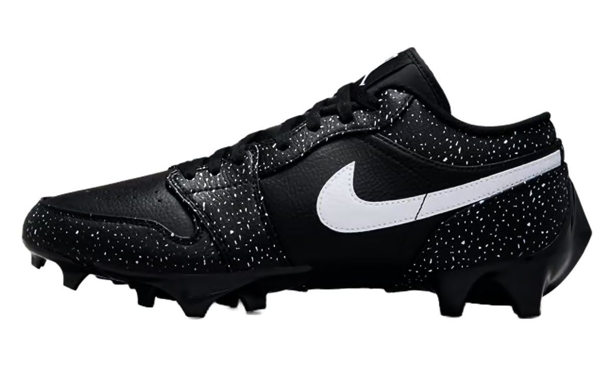 Air Jordan 1 Low TD Cleat "Black White Splatter" FJ6245 005