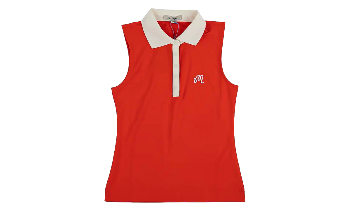 Malbon Golf Claudia Sleeveless Polo WMNS "Grenadine Red" MW 0015 GRD